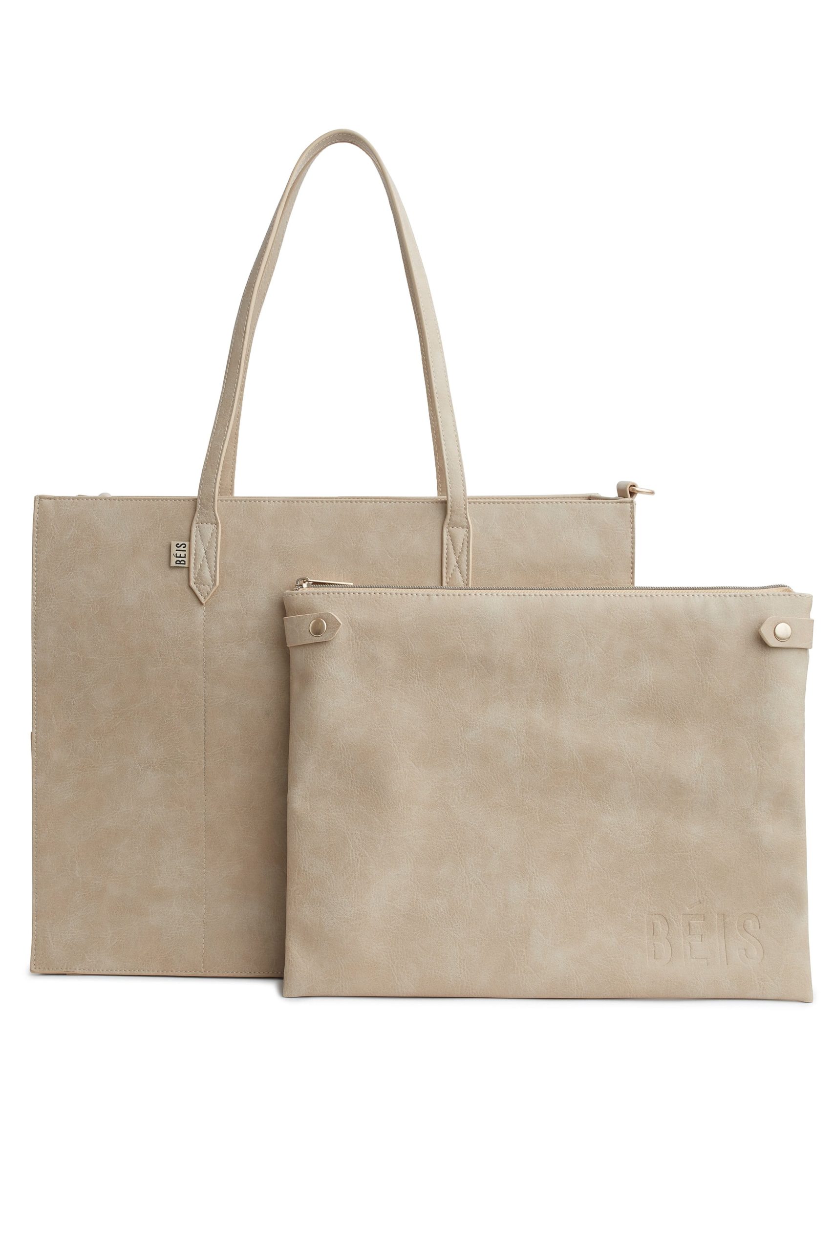 The Large Work Tote in Beige - Image 8