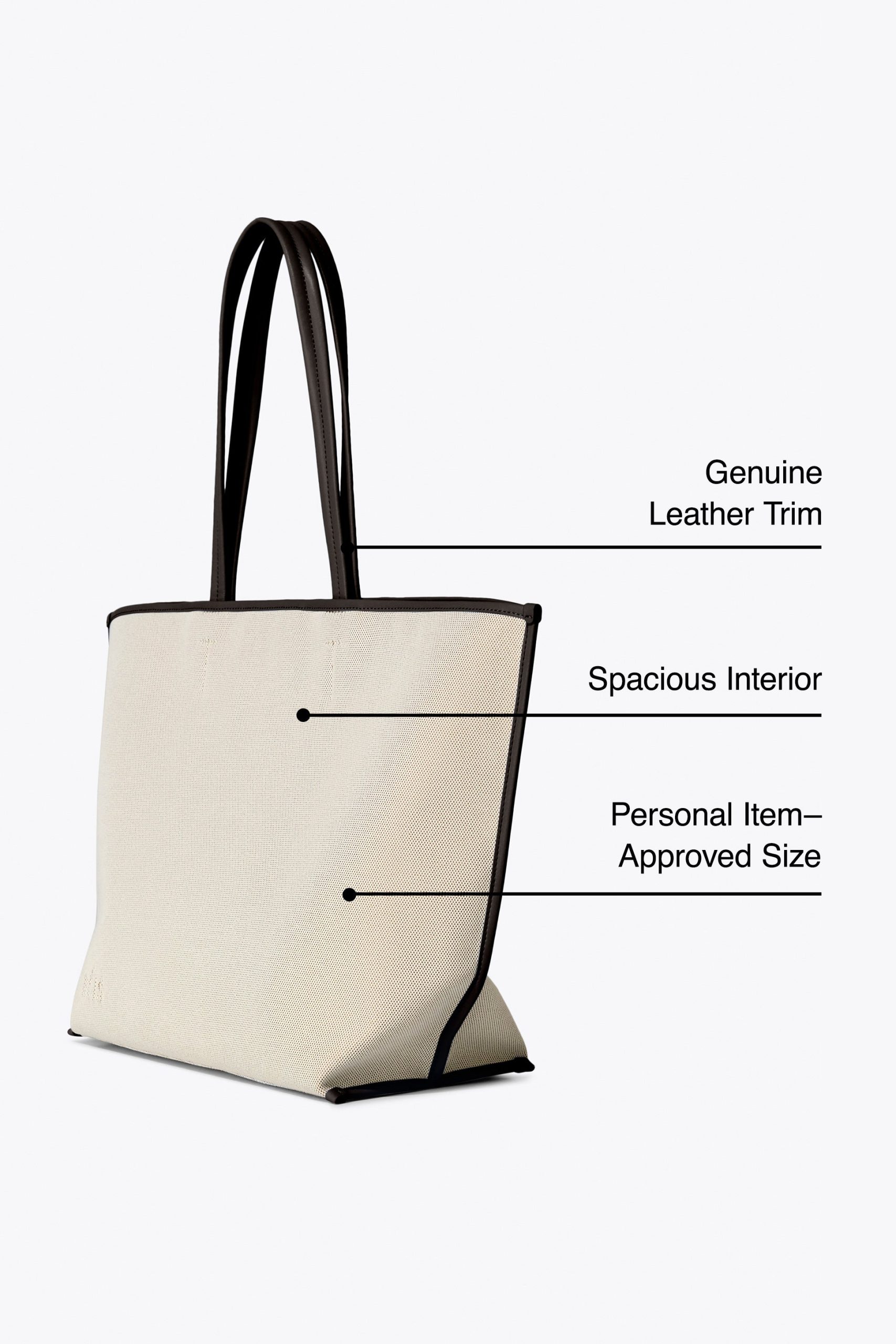 The Canvas and Leather Tote in Espresso - Image 2