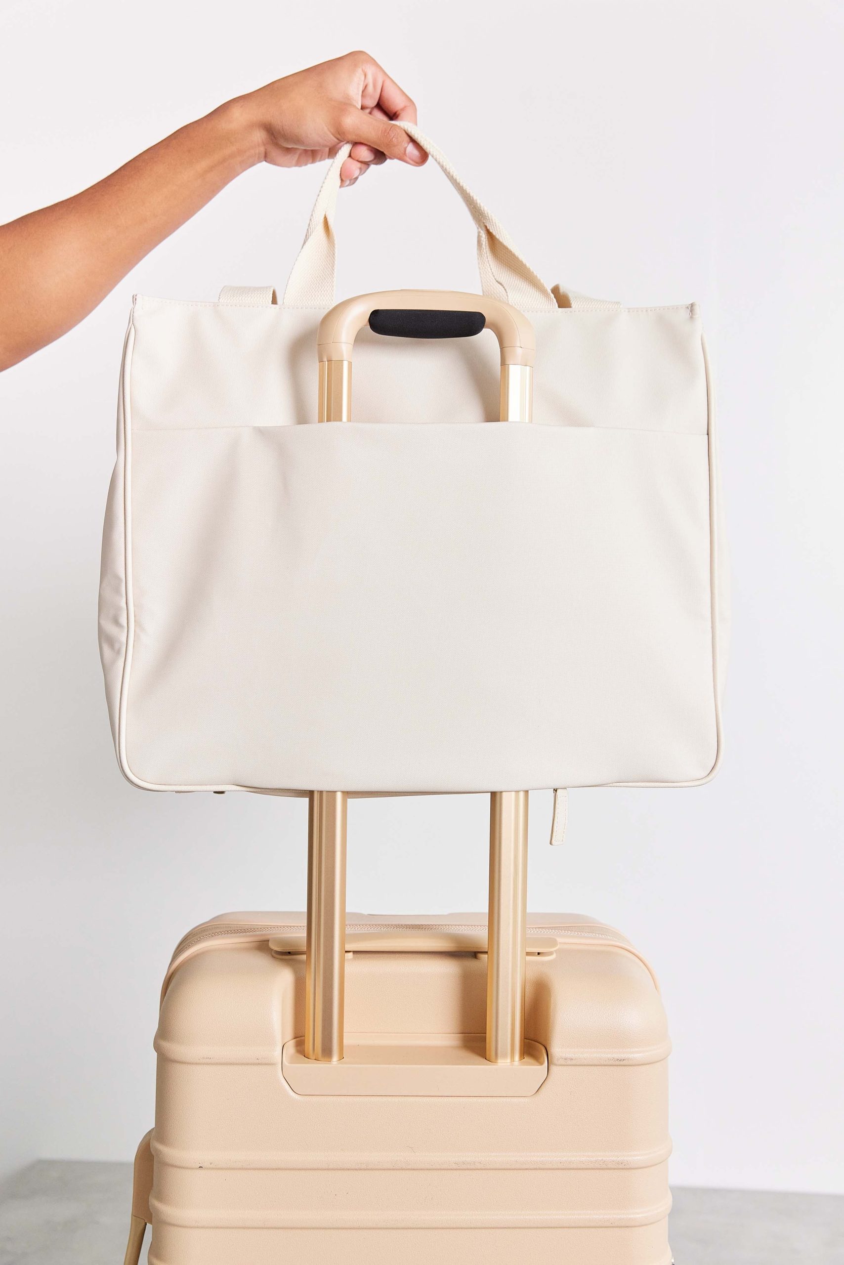 The East To West Tote in Beige - Image 9